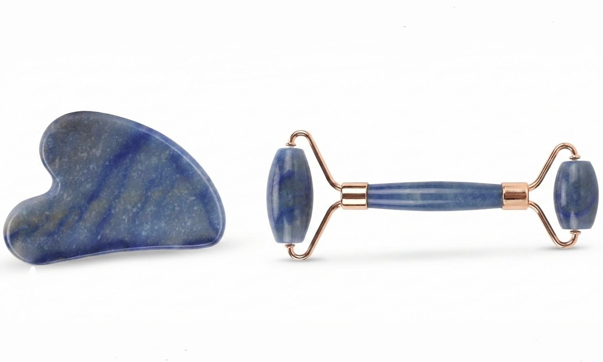 Blue Gua sha / Jade rolller set